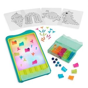 B. toys Light-Up Marble Drop - Marble Run & Peg Art Playset